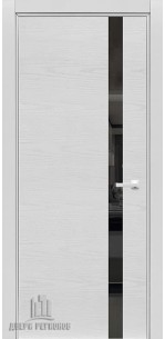 Дверь S5 Зеркало графит эко белая эмаль