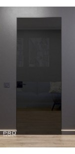 Скрытая дверь Pro Design с зеркалом Графит