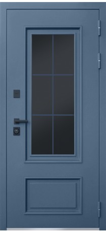 Входная дверь АСД Терморазрыв 3К Эльбрус с окном и решеткой