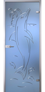 Стеклянная дверь АКМА Fantasy Дельфин