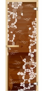 Стеклянная дверь для сауны АКМА GlassJet Ручей