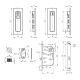 Защелка-купе Armadillo SH.URB153.KIT011-BK BPVD-77