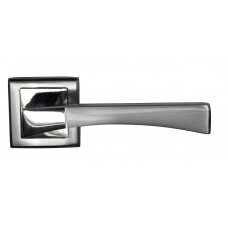 Дверная ручка Bussare STRICTO A-16-30 CHROME/S.CHROME (никель матовый / никель блестящий)