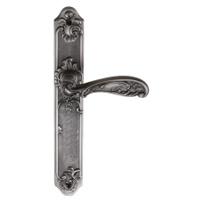 Дверная ручка Genesis FLOR BL.SILVER чернёное серебро