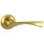 Дверная ручка Vantage V23 на круглой розетке SB матовое золото