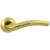Дверная ручка Vantage V26 на круглой розетке SB матовое золото