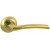 Дверная ручка Vantage V40 на круглой розетке SB матовое золото