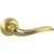 Дверная ручка Vantage V64 на круглой розетке SB матовое золото