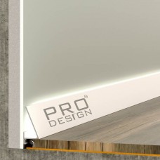 Плинтус алюминиевый щелевой Pro Design Corner 570 белый